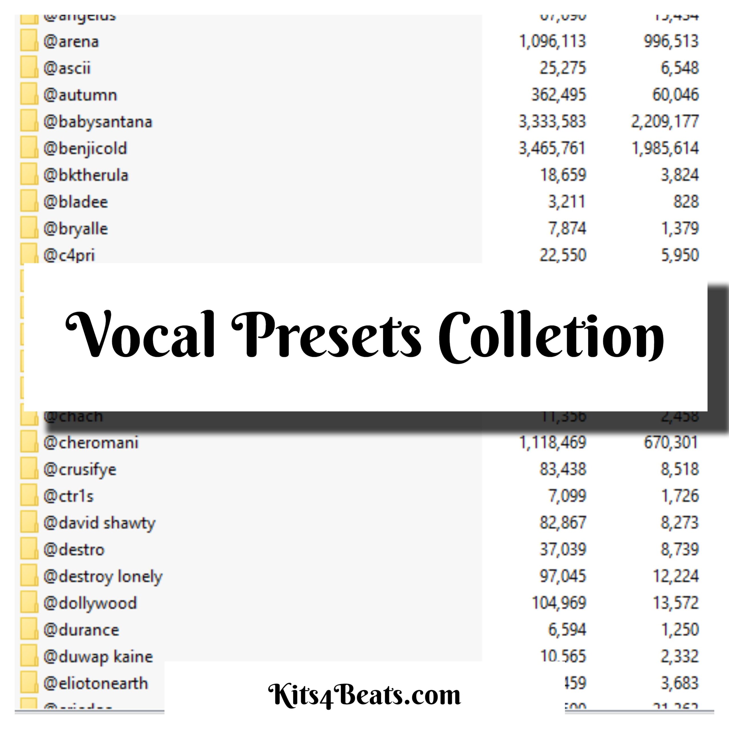 Vocal Presets Collection Free Download