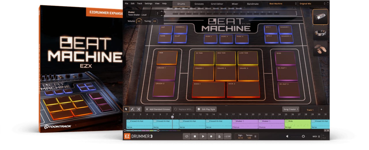 Mini Adjustable Beat Machine Toontrack Beat Machine EZX V1.0.0 - Kits4Beats